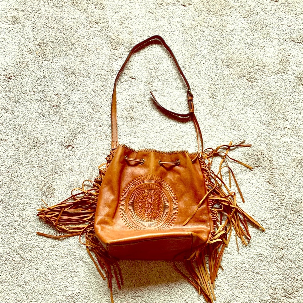 Patricia Nash Brown Leather Hobo Bag